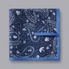 CHARLES TYRWHITT Paisley Silk Pocket Square - Navy & Ocean B 2 CHARLES TYRWHITT Paisley Silk Pocket Square - Navy & Ocean B -Charles Tyrwhitt Shop TIP0279NAV MAIN