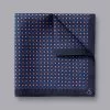 CHARLES TYRWHITT Mini Floral Silk Pocket Square - Petrol Blue & Pink -Charles Tyrwhitt Shop TIP0279PET MAIN