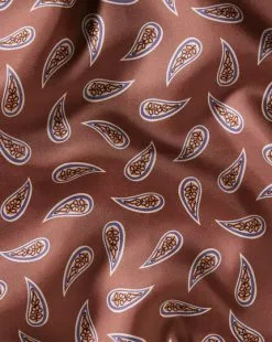 CHARLES TYRWHITT Paisley Silk Pocket Square - Rust & Peach -Charles Tyrwhitt Shop TIP0279RST DETAIL