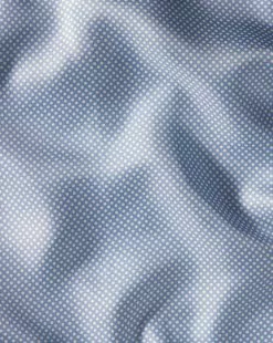 CHARLES TYRWHITT Spot Silk Pocket Square - Sky Blue & Ivory -Charles Tyrwhitt Shop TIP0279SKY DETAIL