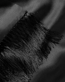 CHARLES TYRWHITT Silk Evening Scarf - Black -Charles Tyrwhitt Shop TIV0007BLK FABRIC DETAIL
