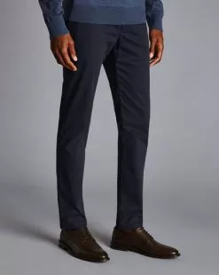 CHARLES TYRWHITT Ultimate Non-Iron Chinos - Navy -Charles Tyrwhitt Shop TRC0270NAV MODEL FRONT