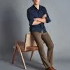 CHARLES TYRWHITT Ultimate Non-Iron Chinos - Moch -Charles Tyrwhitt Shop TRC0274MCA MODEL FULL FRONT ALT