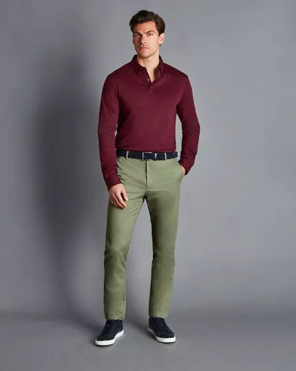 CHARLES TYRWHITT Ultimate Non-Iron Chinos - Light Green 3 CHARLES TYRWHITT Ultimate Non-Iron Chinos - Light Green