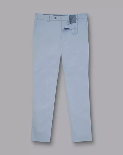 CHARLES TYRWHITT Ultimate Non-Iron Chinos - Cornflower B 4 CHARLES TYRWHITT Ultimate Non-Iron Chinos - Cornflower B - Image 2