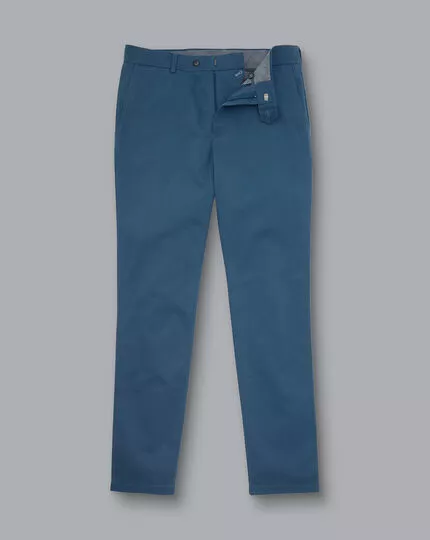 CHARLES TYRWHITT Ultimate Non-Iron Chinos - Petrol B 4 CHARLES TYRWHITT Ultimate Non-Iron Chinos - Petrol B - Image 2
