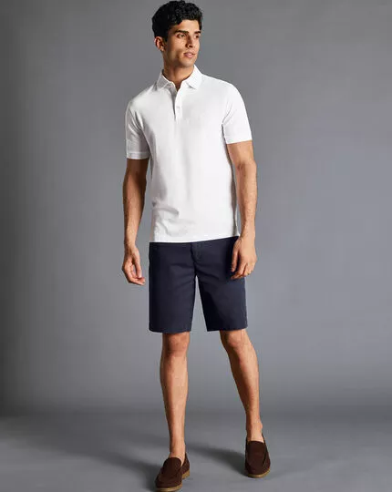 CHARLES TYRWHITT Cotton Chino Shorts - Navy 3 CHARLES TYRWHITT Cotton Chino Shorts - Navy