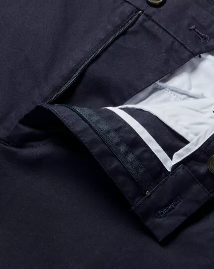 CHARLES TYRWHITT Cotton Shorts - Navy 6 CHARLES TYRWHITT Cotton Shorts - Navy - Image 5