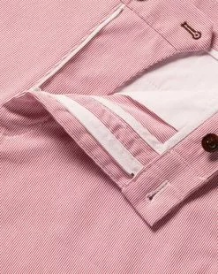 CHARLES TYRWHITT Stripe Shorts - Coral Pink 11 CHARLES TYRWHITT Stripe Shorts - Coral Pink -Charles Tyrwhitt Shop TRH0044COR FABRIC DETAIL