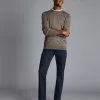CHARLES TYRWHITT Cotton Stretch 5-Pocket Pants - Dark Navy