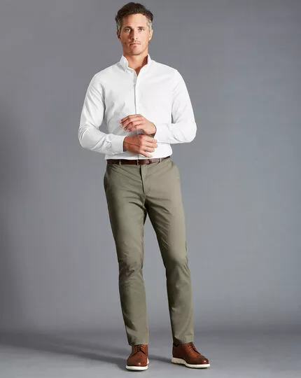 CHARLES TYRWHITT Lightweight Pants - Sage Green 3 CHARLES TYRWHITT Lightweight Pants - Sage Green