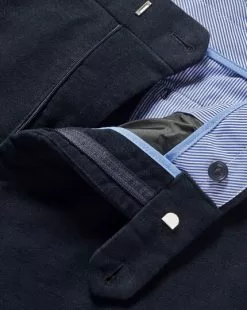 CHARLES TYRWHITT Italian Moleskin Pants - Dark Navy -Charles Tyrwhitt Shop TRT0422DNY FABRIC DETAIL