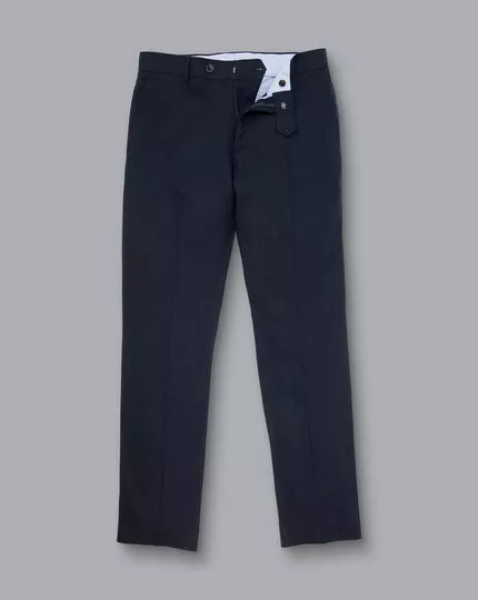 CHARLES TYRWHITT Linen Pants - Dark Navy 4 CHARLES TYRWHITT Linen Pants - Dark Navy - Image 2