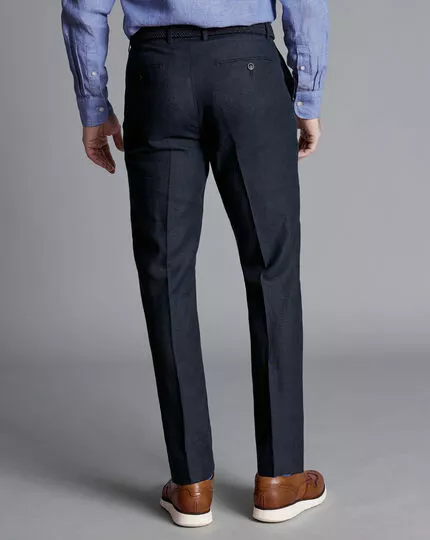 CHARLES TYRWHITT Linen Pants - Dark Navy 6 CHARLES TYRWHITT Linen Pants - Dark Navy - Image 4
